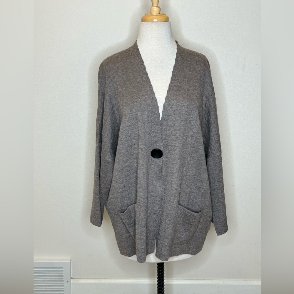 Chalet Langenlook Wool Blend Cardigan Sweater w/Pockets Women's 2 L XL